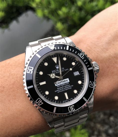 rolex 16600 on wrist|Rolex sea dweller 16600 price.